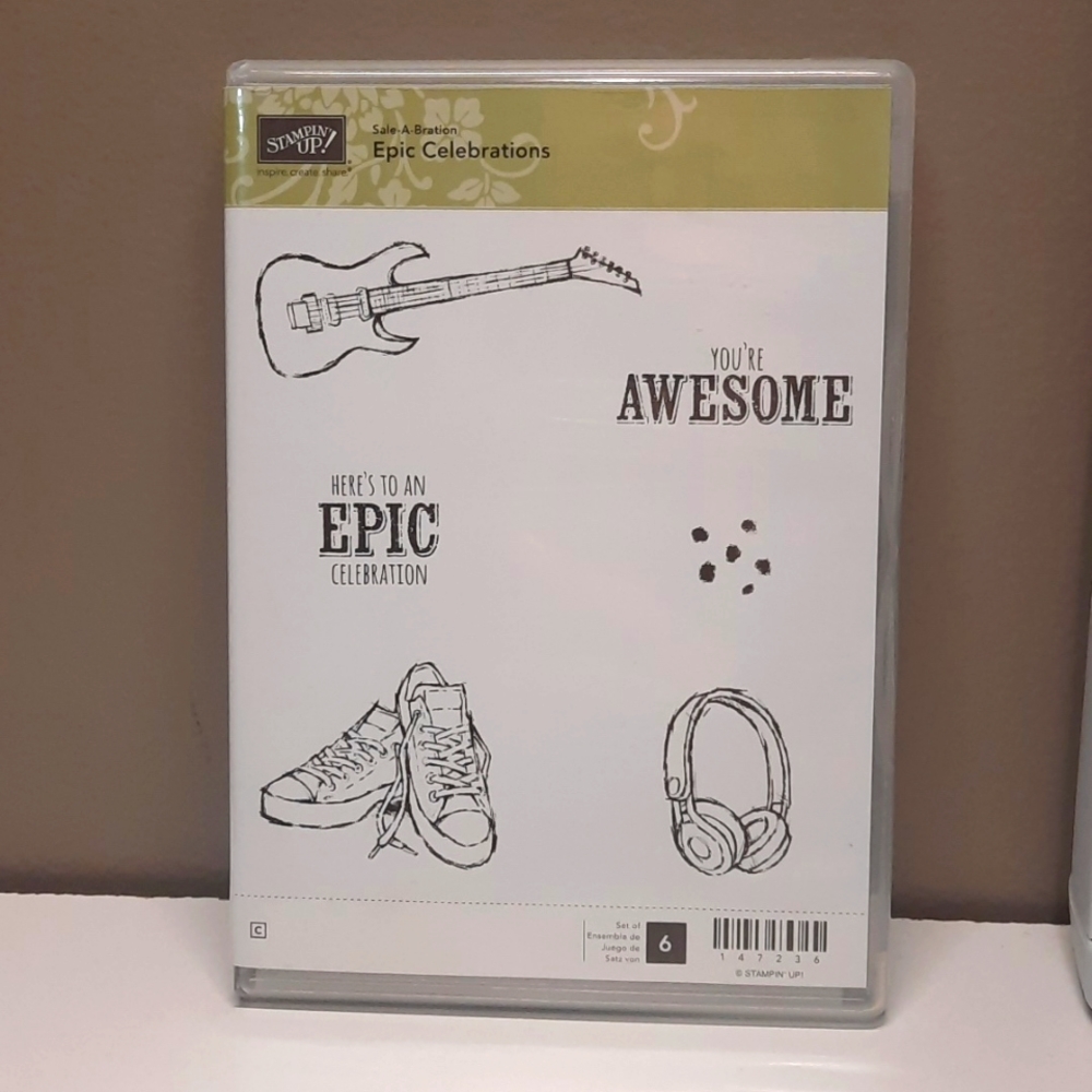 Epic Celebration cling rubber stamp set